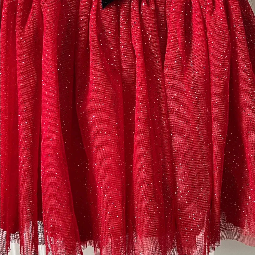 NWT Nanette Baby Red Sparkle Kids Dress with Black Bow Size 18M
